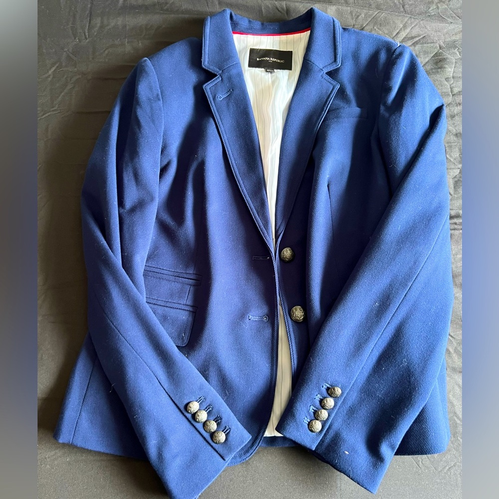 Banana Republic Blue Wool Blazer